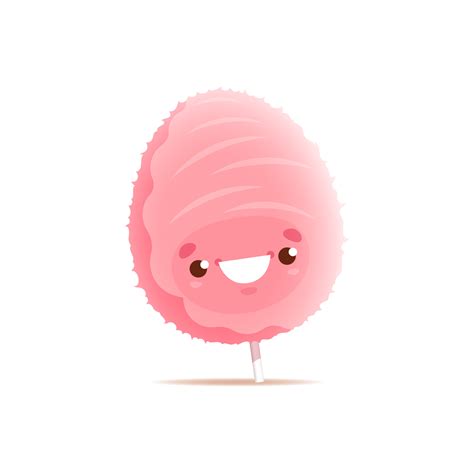 Cartoon cotton candy character, sweet food emoji 23842976 Vector Art at Vecteezy