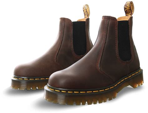 Dr Martens Dark Brown Crazy Horse Pu 2976 Bex Chelsea Boots Shop