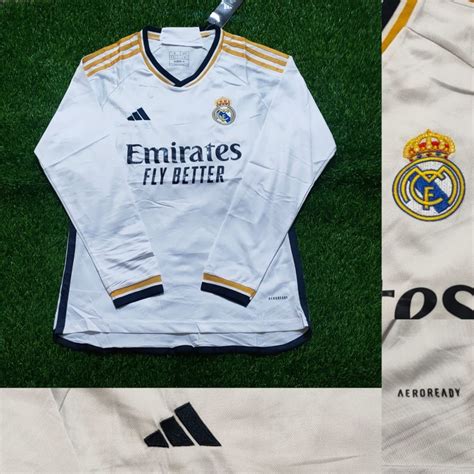 Madrid HOME LONGSLEEVE Soccer JERSEY 2023 2024 GRADE ORI Shopee Malaysia