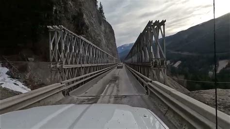 Driving Thru Jackass Mountain Temporary Bridge January 30 2023 Youtube