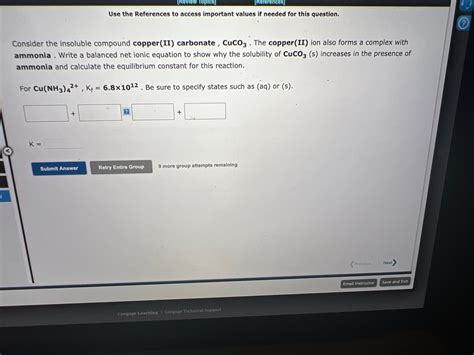 Answered Consider The Insoluble Compound Copper Bartleby