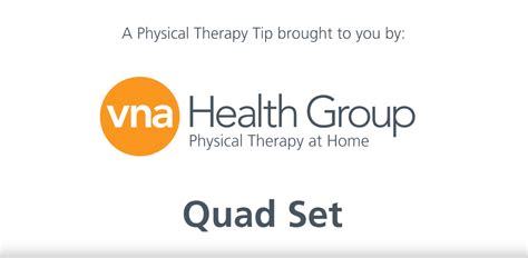 Quad Sets | Physical Therapy Exercises - VNA Health Group