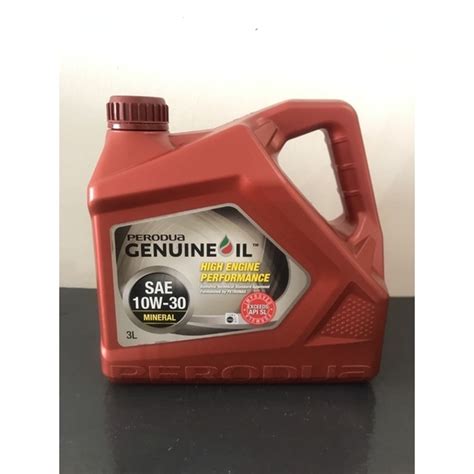 Perodua Genuine Oil Mineral Sae W L Shopee Malaysia