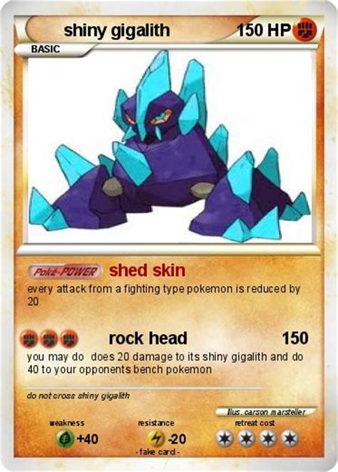 Pokémon shiny gigalith 5 5 - shed skin - My Pokemon Card