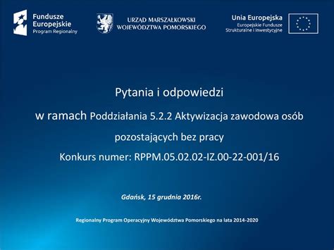 Pytania i odpowiedzi w ramach Poddziałania ppt pobierz