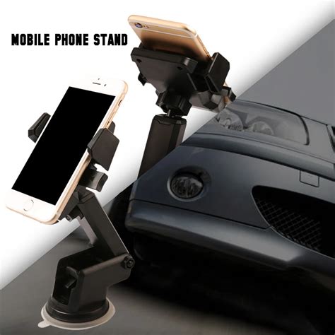 Dewtreetali Rotating Abs Black Stand Telescopic Phone Bracket