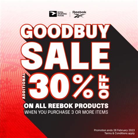 Royal Sporting House Reebok Clearance Sale Valid Until 28 Feb 2023