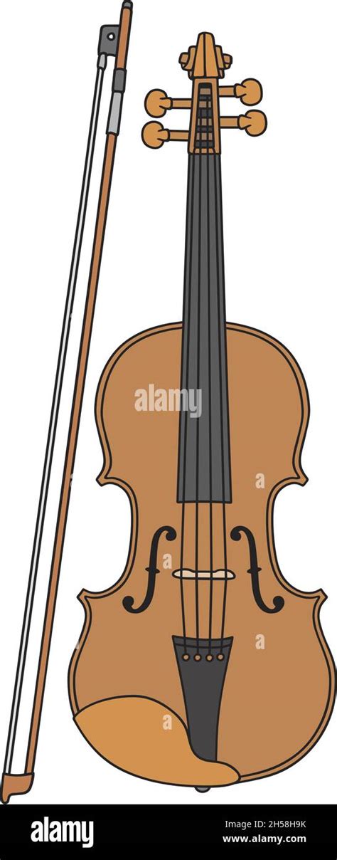 The vectorized hand drawing of a classic violin Stock Vector Image & Art - Alamy