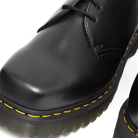 Dr Martens 1461 Bex Squared 3 Eye Shoe Black Polished Smooth End Ie