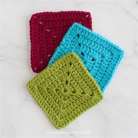 Solid Granny Square Pattern Easy Breezy Crochet