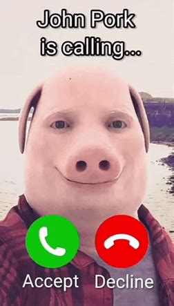 John Pork Is Calling Meme John Pork Is Calling Discover Share Gifs