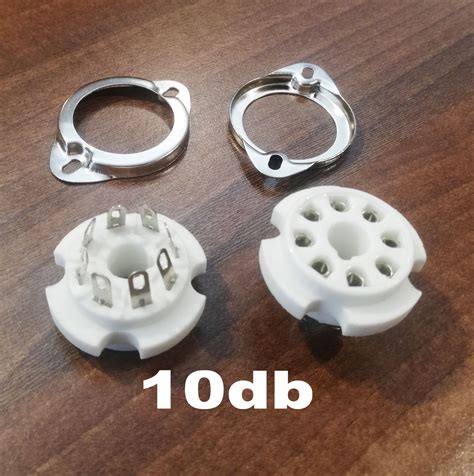 Octal Ceramic Tube Socket With Mounting Ring Pack Of S C Pack