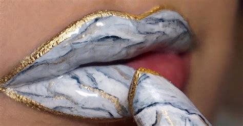 Marble Lip Art Ideas Popsugar Beauty