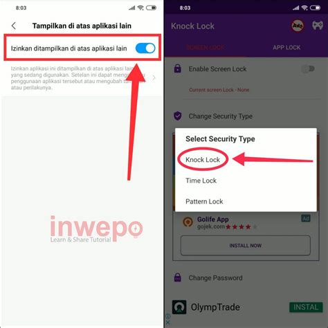 Cara Buka Kunci Layar Android Dengan Ketukan Inwepo