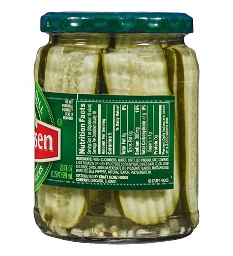 Claussen Kosher Dill Pickle Sandwich Slices 20 Fl Oz Jar