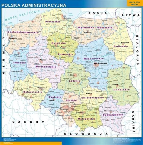 Wall Map Poland Digital Maps Netmaps Uk Vector Eps Wall Maps