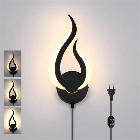 Dimmable Led Moderne Lampe Murale Applique Murale Interieur Flamme