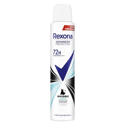 Rexona Déodorant spray invisible aqua 72h anti traces anti transpirant