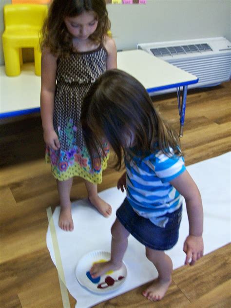 Color Me Safari Preschool: Painting With Our Feet!