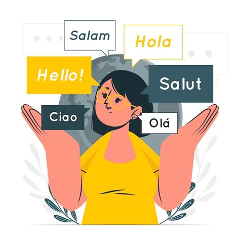 Illustration De Concept De Langues Vecteur Gratuite