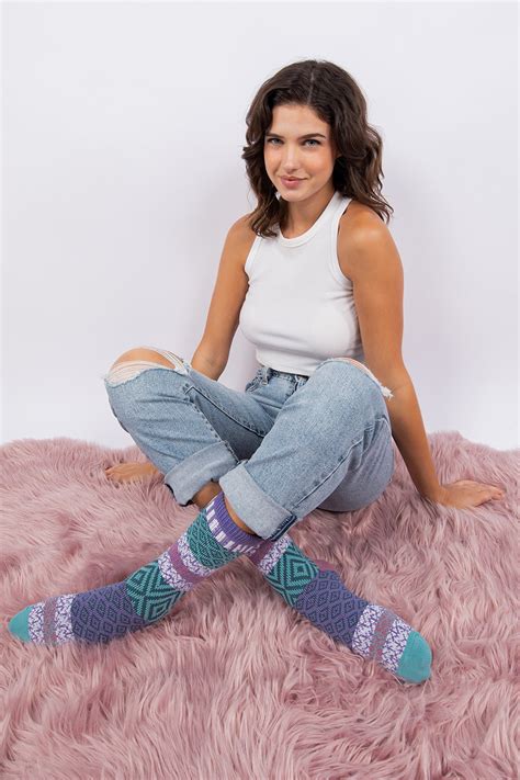 Sophia Socks Fuzzy Crew Socks For Women Oooh Yeah Socks