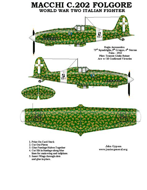 laminated 2D paper airplane WWII IT Folglore Avião de papel Modelos