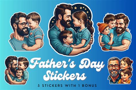 Fathers Day Stickers Graphic By Theartcreator · Creative Fabrica