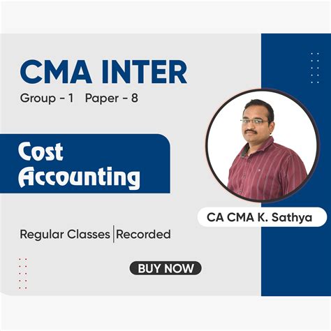 PAPER 8 CMA INTER Cost Accounting Best CA CMA ACCA Classes