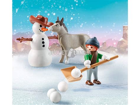 Playmobil Spirit Mu Eco De Nieve Con Trasqui Y Se Or Zanahoria