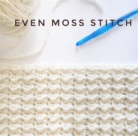 Crochet Even Moss Stitch Daisy Farm Crafts