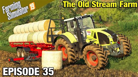 Round Bale Autostacking Farming Simulator 19 Timelapse The Old Stream Farm Fs19 Episode 35