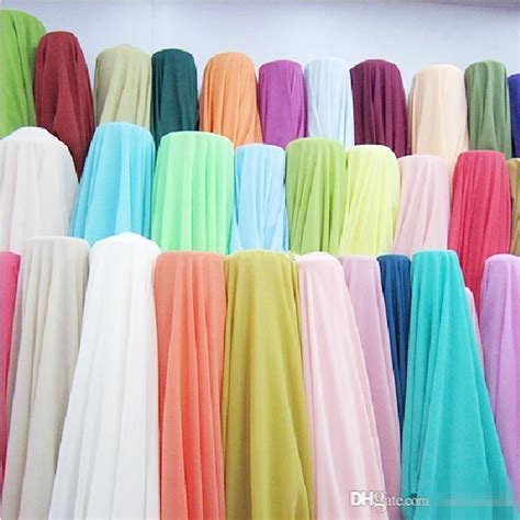 5Yards 100D Chiffon Dress Fabric Dresses Fabric For Wedding/Prom ...