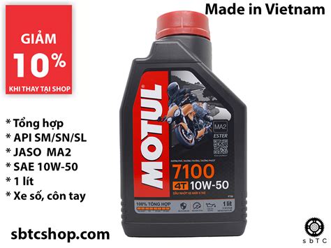 Dầu Nhớt Motul Tổng Hợp Hoàn Toàn Fully Synthetic 7100 10w50 1 Lít 1l