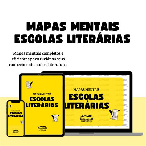 Escolas Liter Rias Mapas Mentais Jaiany De Lima E Silva Hotmart