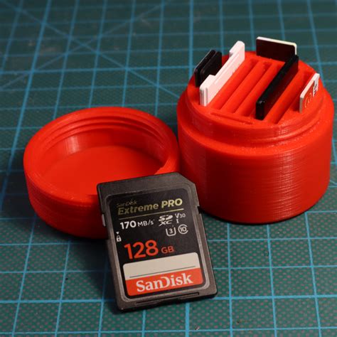 3D Printable SD Card Case by Tom