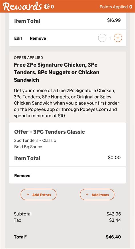 Popeyes “Free” 3 piece tender adds a hidden charge for them. : r