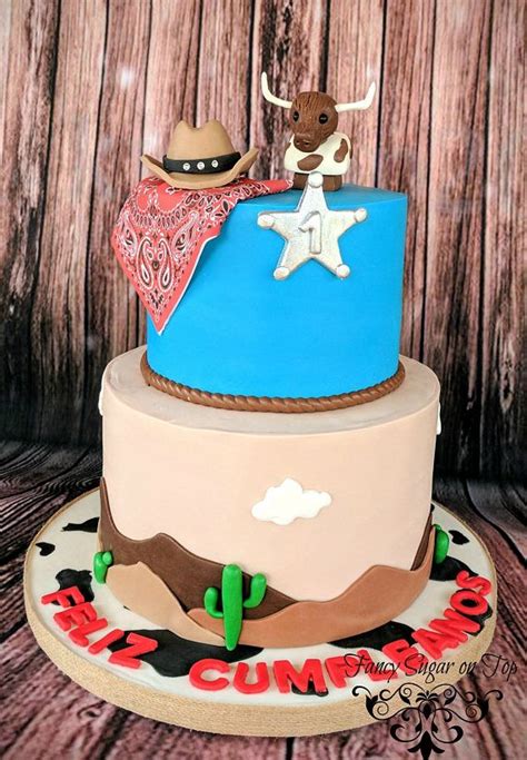 Cowboy Rodeo Western Sheriff Fondant Cake Topper Set Etsy Cowboy