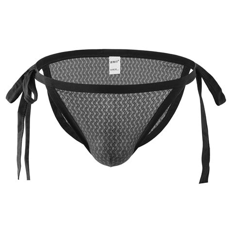 Uaswgudfs Mens Sexy Underwear Tie Side Low Rise Panties For Men Breathable Mesh See Through