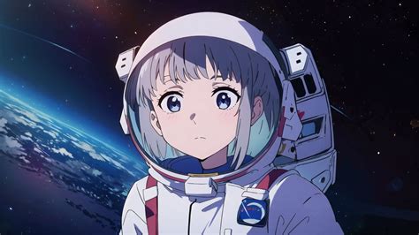 Download Wallpaper 3840x2160 Girl Astronaut Spacesuit Space Anime