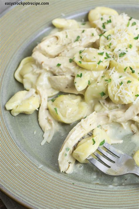 Crock Pot Chicken Alfredo Tortellini Recipe Easy Crock Pot Recipe