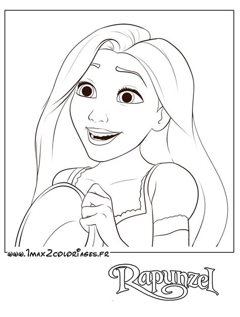 Raiponce disney 4 Coloriages de Raiponce faciles à imprimer pour