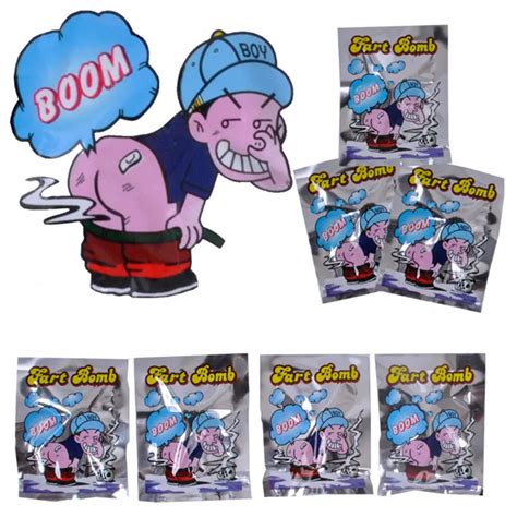 New Novelty Stink Bomb Prank Toys 10pcs Smelly Fart Bomb Bag Squeeze Smelly Bag Christmas Funny ...