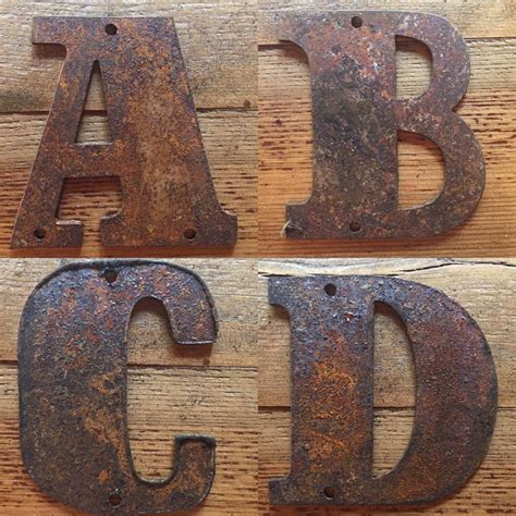 RUSTED Metal Letters Make your own Signs by UrbanMiningCompany