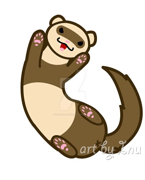 Cute Ferret Playing By Inu Chan Free On Deviantart