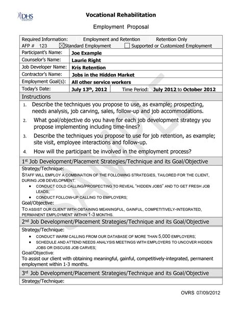 New Department Proposal Template Proposal Templates Work Proposal