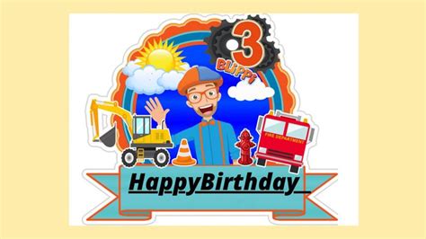 Blippi birthday | Birthday banner, Happy birthday, Birthday