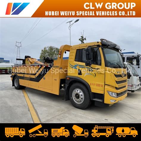 Faw X Tons Kg Heavy Duty Wrecker Towing Truck Recovery Tow