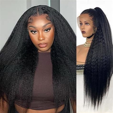 Amazon RETYUNG 13x6 Kinky Straight Wig Lace Front Wigs Human Hair