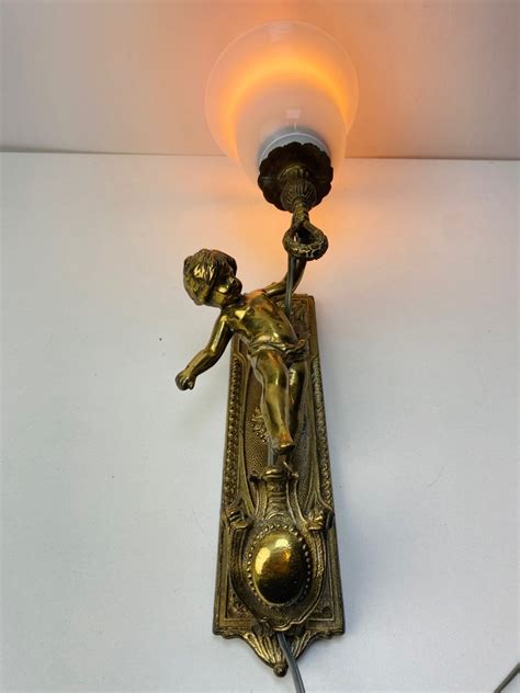 Wandlamp Cherubijn Putti Muurlamp In Louis Xvi Stijl Glas Catawiki