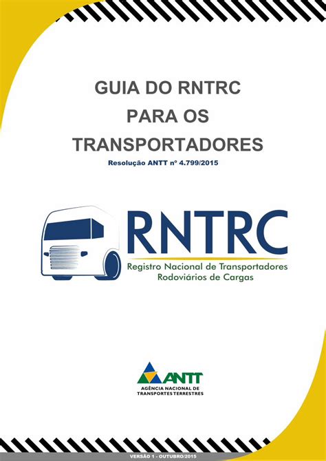 Pdf Guia Do Rntrc Para Os Transportadores Guia Do Rntrc Para Os